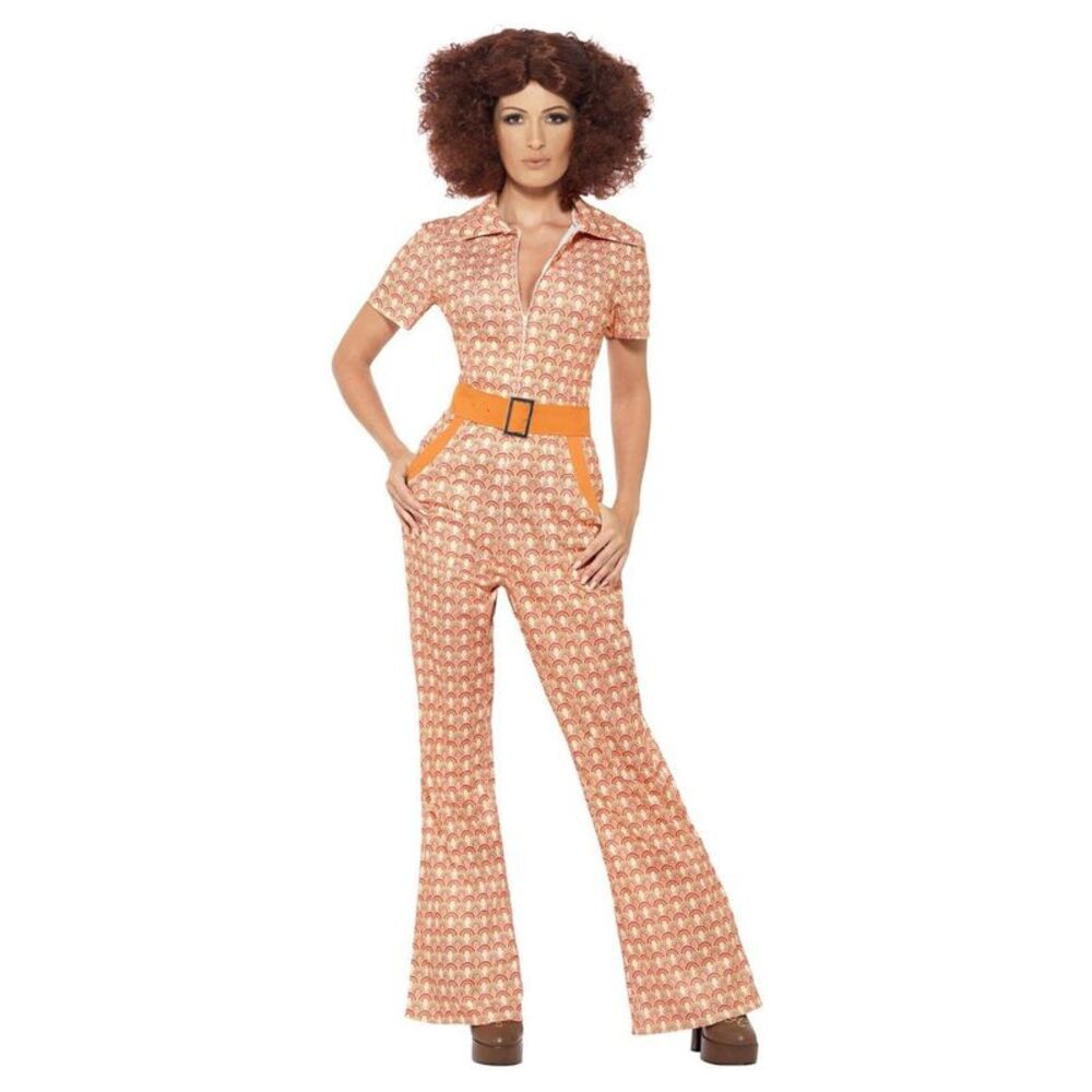 Smiffys Womens/Ladies Authentic 70s Chic Costume / Orange